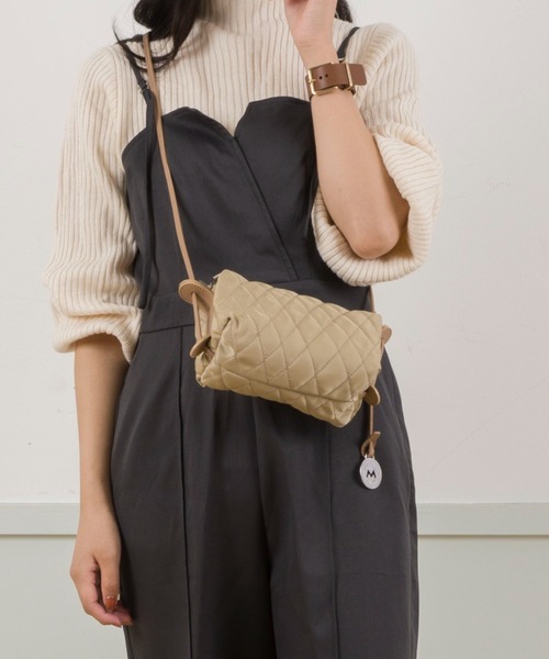 marco masi マルコマージ ミニバッグ ベージュ×ブラック MARCO MASI/マルコマージ mini shoulder バッグ（ショルダー