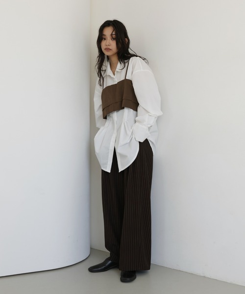 hellam（ヘラム） ベスト ジレ バックボタンビスチェ レディース