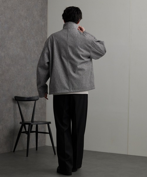 「MONO-MART」 ジップアップブルゾン L アイボリー メンズ_画像3