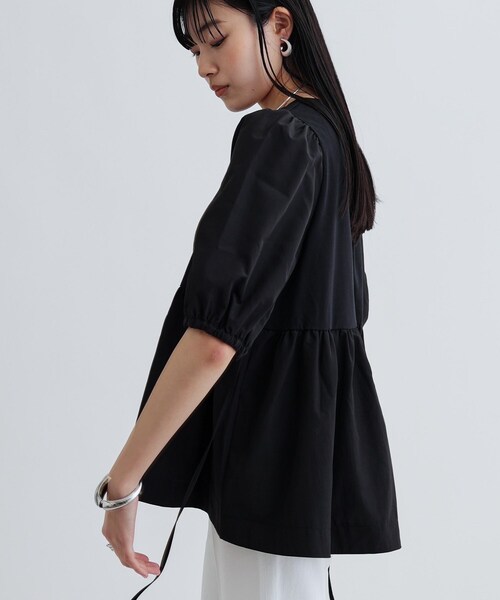 INDIVI GALLEST tシャツ ハートネックペプラムカットソー レディース
