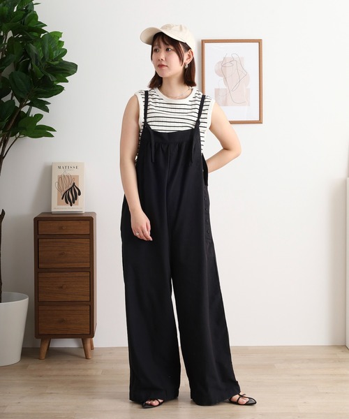FUNALIVE サロペット オーバーオール blue willow コットン