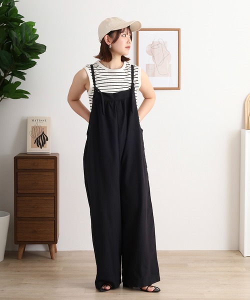 lillilly サロペット　MINT FUNALIVE サロペット オーバーオール blue willow コットン