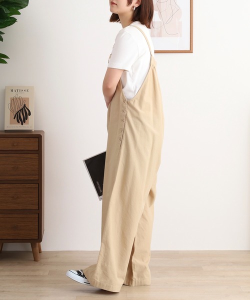 FUNALIVE サロペット オーバーオール blue willow コットン