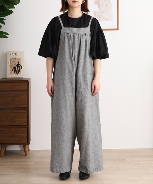 FUNALIVE サロペット オーバーオール blue willow コットン