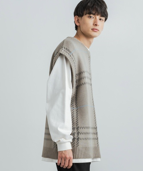 「Rocky Monroe」 「Beno」ノースリーブニット L ブラック メンズ