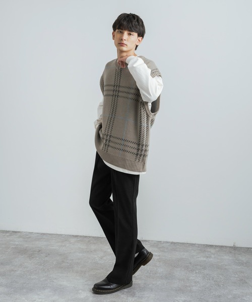 「Rocky Monroe」 「Beno」ノースリーブニット L ブラック メンズ