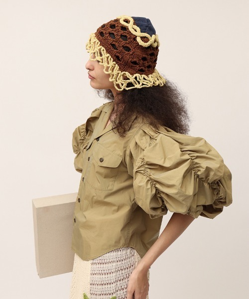 leinwande ラインヴァンド　Mix Yarn Crochet Hat leinwande（ラインヴァンド） ニット セーター Mix Yarn Crochet Hat