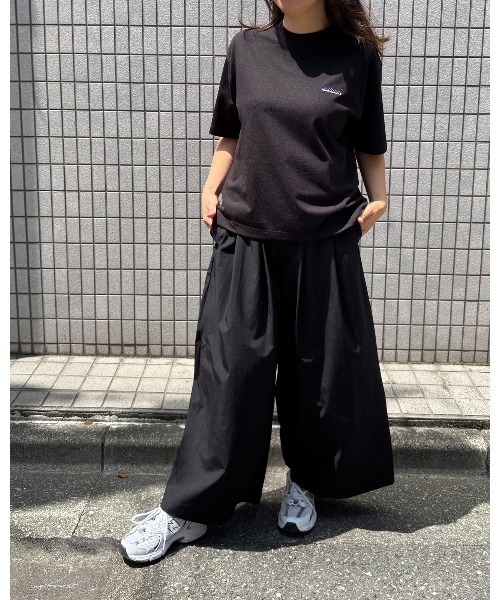ドローストリング付き シャツ＆ワイドパンツ セットアップ La-gemme セットアップ シャツ＆ワイドパンツセットアップ
