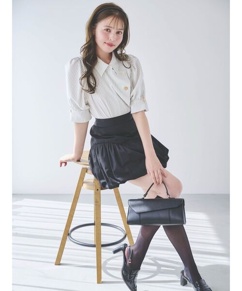 ブラウス シャツ マルチボタンデザインブラウス レディース dazzlin（ダズリン）の「マルチボタンデザインブラウス（シャツ