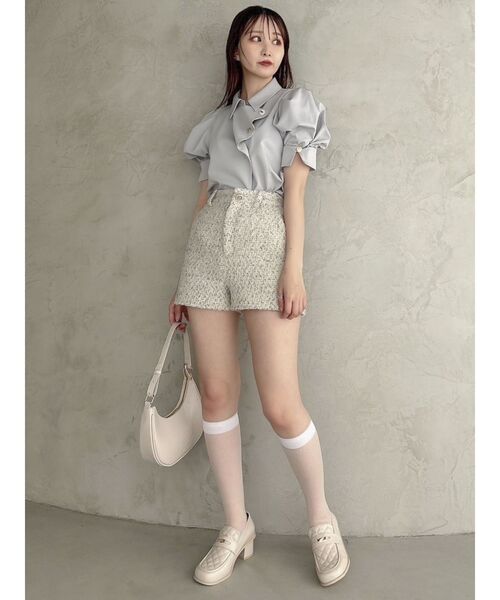 ブラウス シャツ マルチボタンデザインブラウス レディース dazzlin ブラウス シャツ マルチボタンデザインブラウス