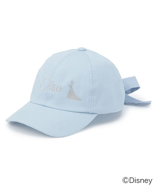 petit main キャップ 帽子 「Disney」刺しゅうバックリボンキャップ