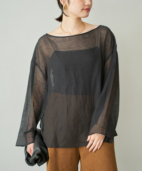plage ブラウス シャツ Mesh Sheer レディース : ZOZOTOWN Yahoo