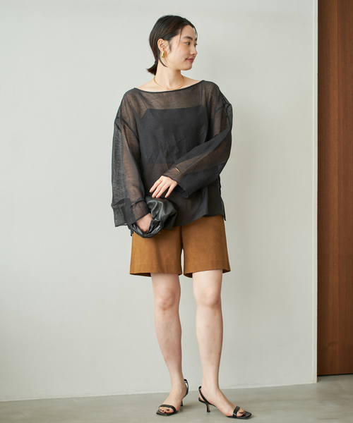 plage ブラウス シャツ Mesh Sheer レディース : ZOZOTOWN Yahoo