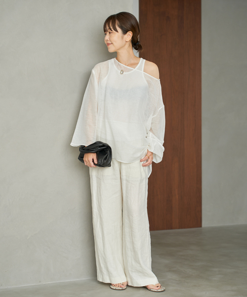 plage ブラウス シャツ Mesh Sheer レディース : ZOZOTOWN Yahoo