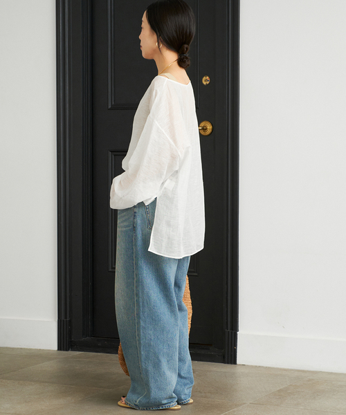 plage ブラウス シャツ Mesh Sheer レディース : ZOZOTOWN Yahoo