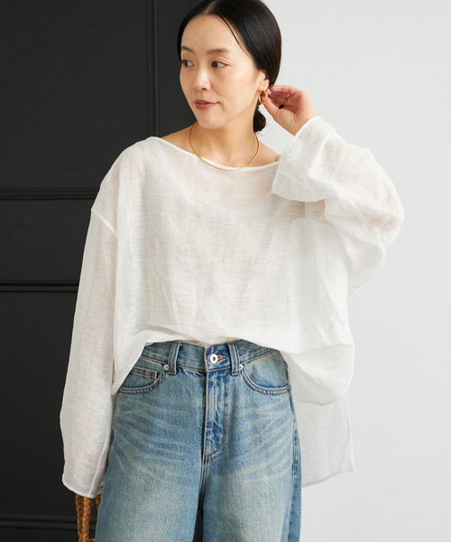 plage ブラウス シャツ Mesh Sheer レディース : ZOZOTOWN Yahoo