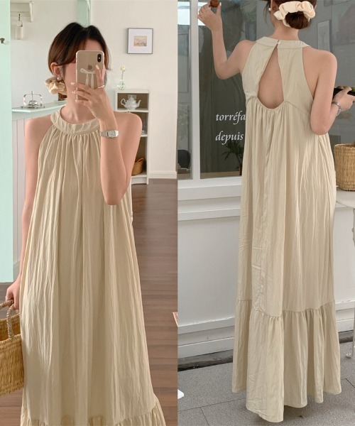 FREE STYLISTS ワンピース YUGA_YGMC Halter neck long dress