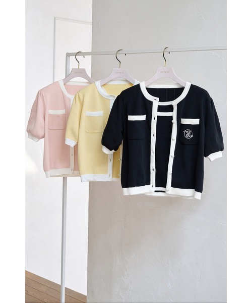 （新品タグ、替えボタン付）Siena Bicolor Rib Knit Set 新品タグ、替えボタン付）Siena Bicolor Rib Knit Set - メルカリ