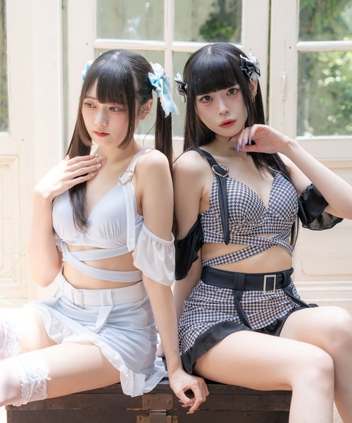 DearMyLove 水着 ハートバックルアシメシャーリング水着