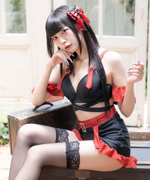 DearMyLove 水着 ハートバックルアシメシャーリング水着 レディース