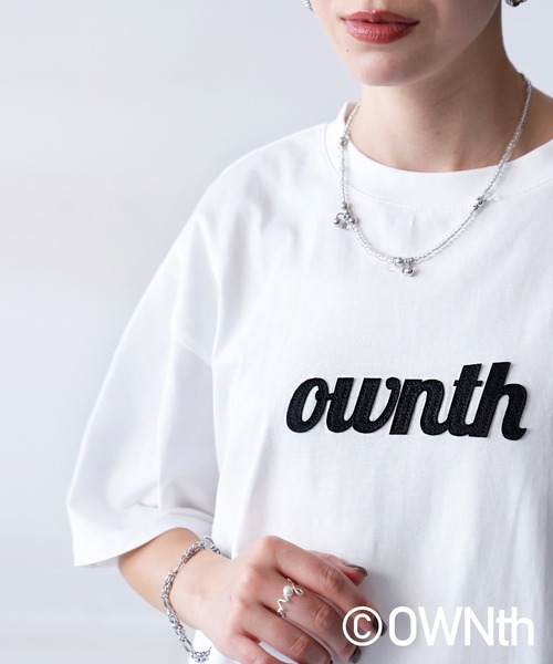 tシャツ ダファディル刺繍Tシャツ レディース antiqua tシャツ フェルトロゴ刺繍Tシャツ レディース メンズ