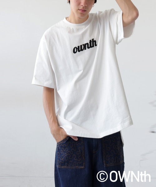 tシャツ フェルトロゴ刺繍Tシャツ レディース メンズ antiqua tシャツ フェルトロゴ刺繍Tシャツ レディース メンズ