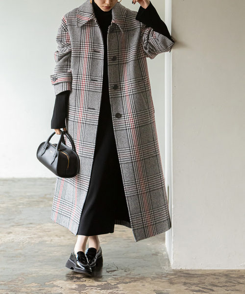 「NOBLE」 ステンカラーコート 38 ブラック レディース_画像2