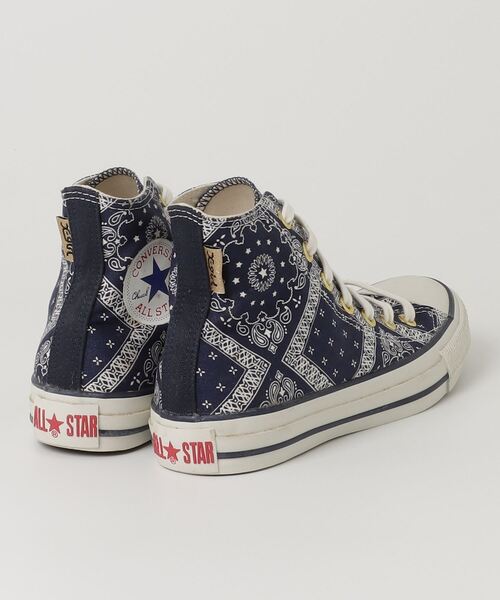 「X-girl」 ペイズリーハイカットスニーカー「CONVERSEコラボ」 24.5cm ネイビー レディース