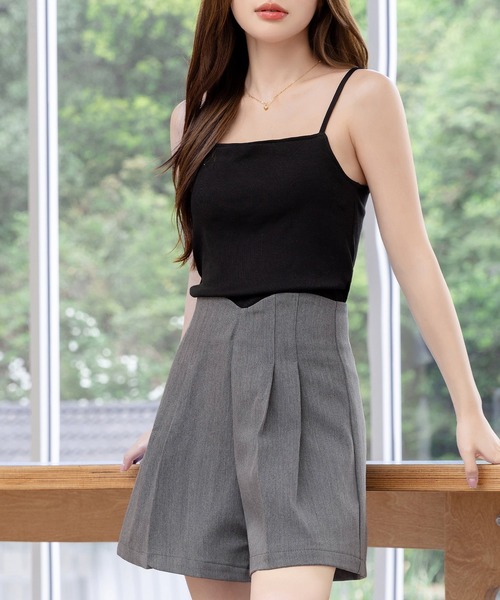 pamm パッド付き　リブキャミソール　ブラック miller × PAMMの後ろ姿のカップ付きキャミソール – pamm.officialstore