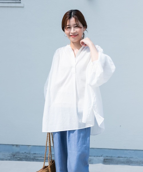 「URBAN RESEARCH DOORS」 長袖ブラウス MEDIUM ナチュラル レディース URBAN RESEARCH DOORS 「URBAN DOORS」 長袖ブラウス MEDIUM
