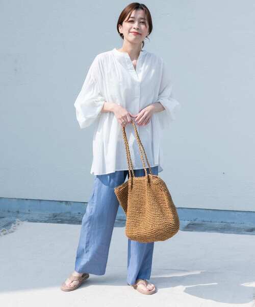 「URBAN RESEARCH DOORS」 長袖ブラウス MEDIUM ナチュラル レディース URBAN RESEARCH DOORS 「URBAN DOORS」 長袖ブラウス MEDIUM