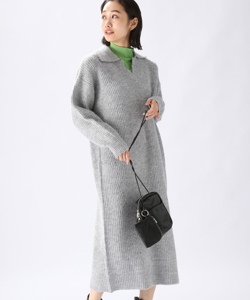 ニコアンド/ワンピース niko and…（ニコアンド） ニットワンピース FREE ブルー レディース