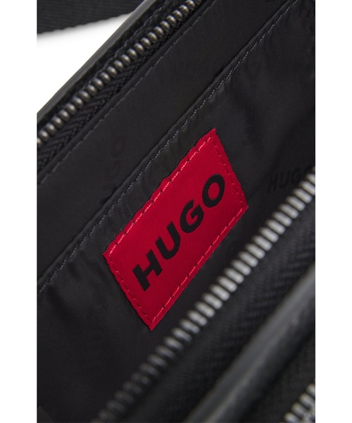 HUGO ウエストポーチ グレイン フェイクレザー ベルトバッグ スタック