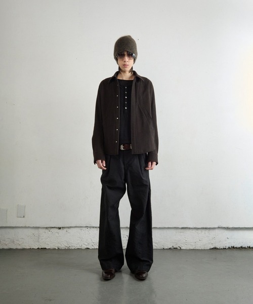 NVRFRGT（ネヴァーフォーゲット） シャツ WOOL FLY FRONT LONG SLEEVE
