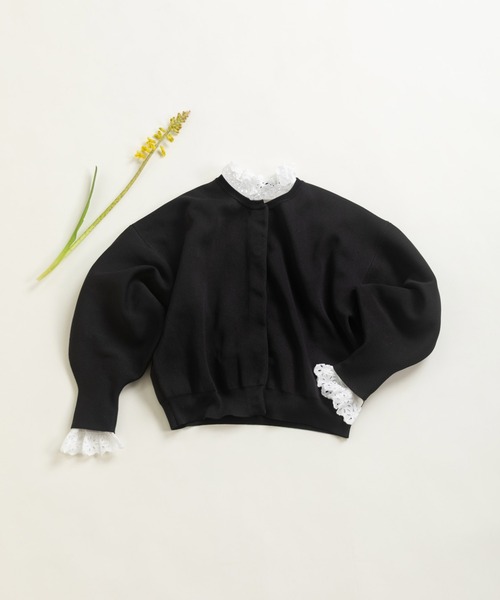『お客』チャイルドウーマン レースインナーTシャツカットソー Dot＆Stripes CHILD WOMAN（ドット＆ストライプス チャイルドウーマン