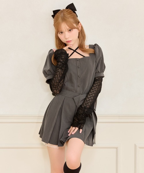 apres jour（アプレジュール） tシャツ クロスリボン長袖インナー