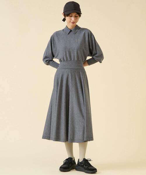 martinique（マルティニーク） ワンピース 衿ドルマンニットワンピース