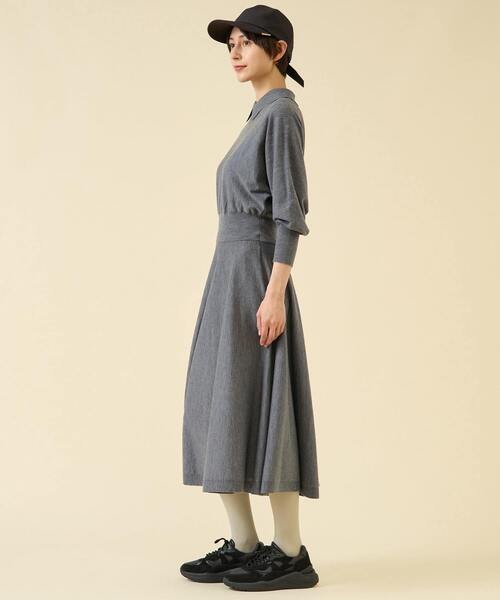 極美品 マルティニーク 襟付きニットワンピース ロング Aライン 衿ドルマンニットワンピース｜martinique（マルティニーク）｜商品詳細