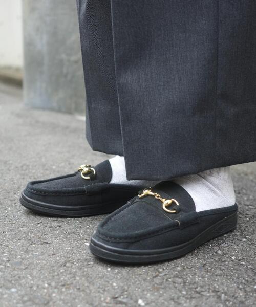 MANEBU（マネブ） ローファー BITCH SLIPPER SUEDE ビットローファー