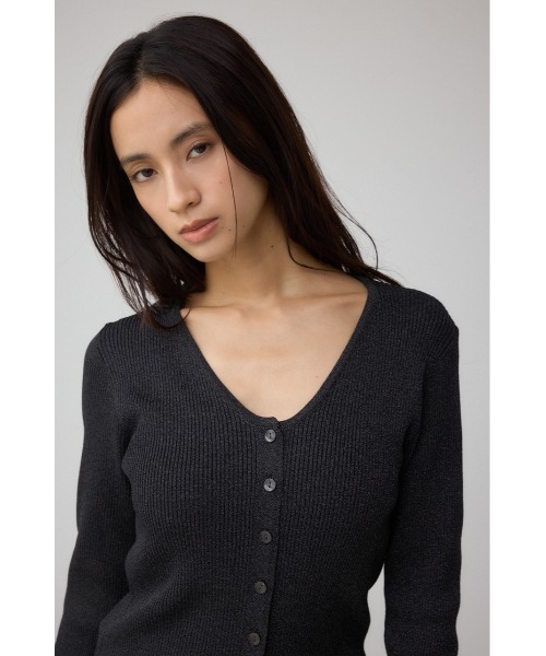 今季新作♡MOUSSY V NECK SHORT カーディガン♡新品タグ付き AZUL BY MOUSSY（アズールバイマウジー） カーディガン Vネック