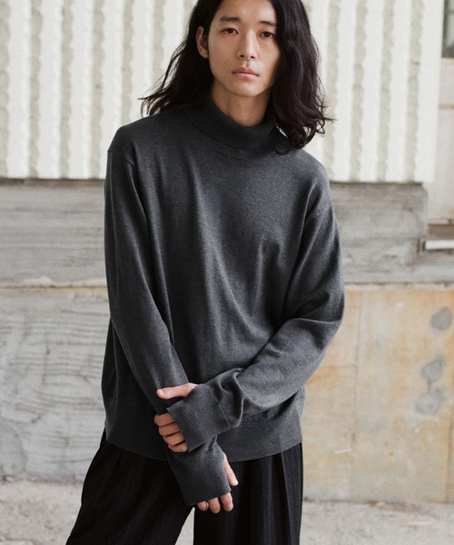 WYM LIDNM セーター ニット WOOL BLEND SMOOTH TURTLE NECK KNIT