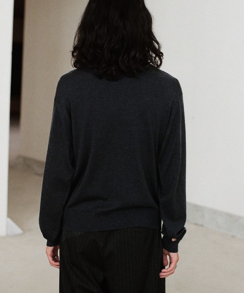 WYM LIDNM セーター ニット WOOL BLEND SMOOTH TURTLE NECK KNIT