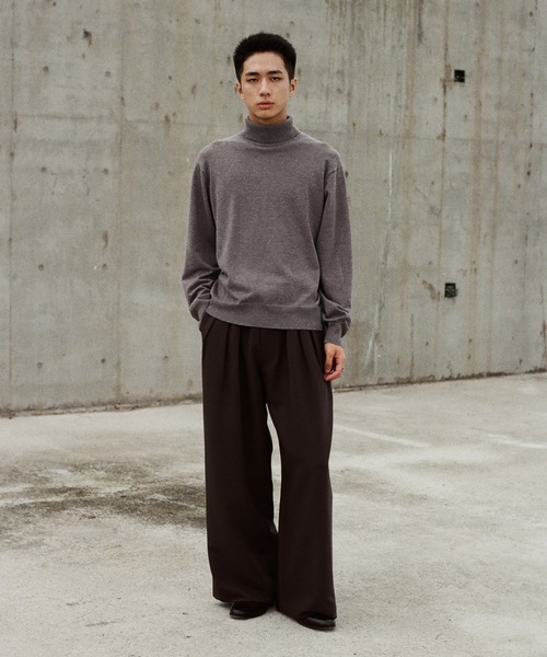 WYM LIDNM セーター ニット WOOL BLEND SMOOTH TURTLE NECK KNIT
