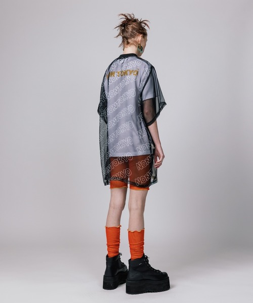 「NON TOKYO」 半袖カットソー FREE ブラック レディース_画像4