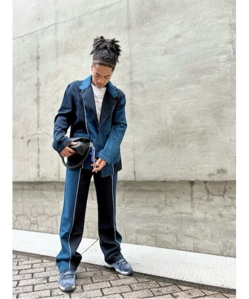 ジーンズ バイカラーモダンデニムパンツ メンズ