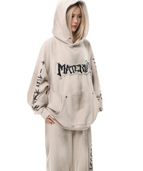 Penetrate mad effect ヴィンテージウォッシュレイヤードパーカー