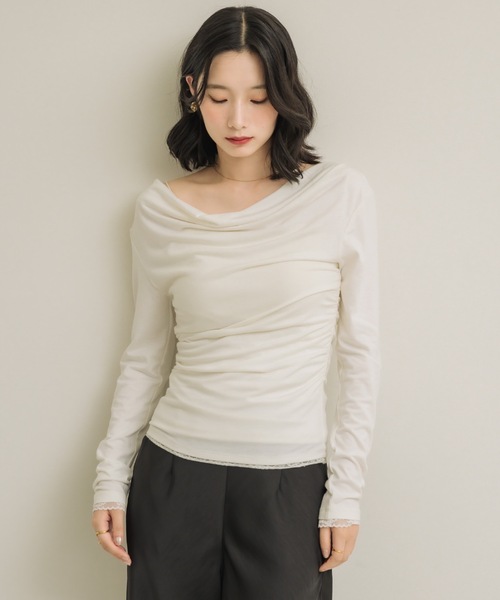 NEUNA（ヌナ） tシャツ ノーブルドレープトップス レディース
