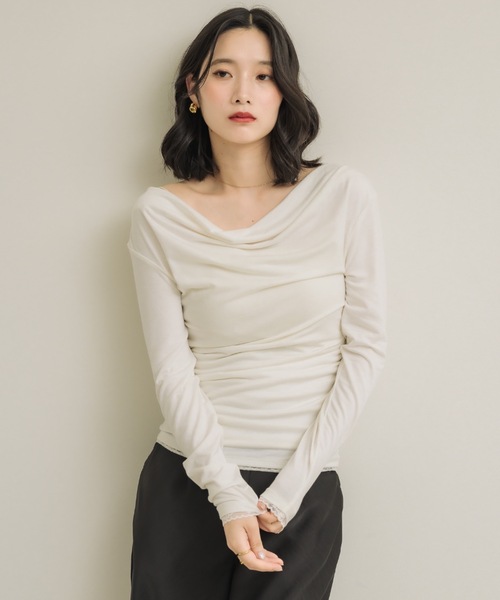 トップス nun NEUNA（ヌナ） tシャツ ノーブルドレープトップス レディース