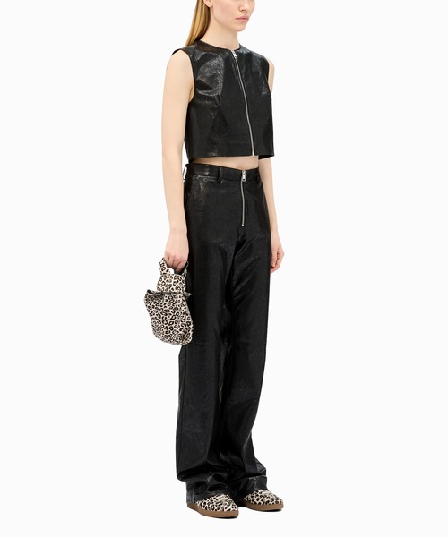 ベスト/ジレ MSGM MSGM（エムエスジーエム） ベスト ジレ クラックル フェイクレザー