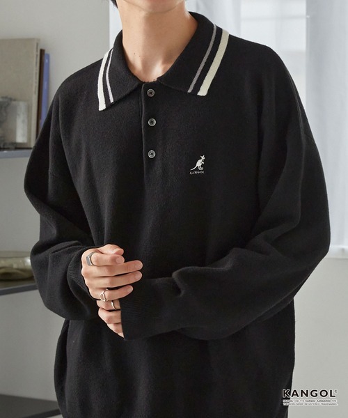 KANGOL（カンゴール） セーター ニット 別注 ロゴ ワンポイント刺繍